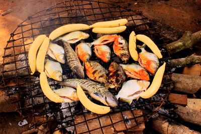 Close-up of preparing food