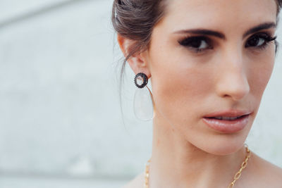 Close-up portrait of young woman