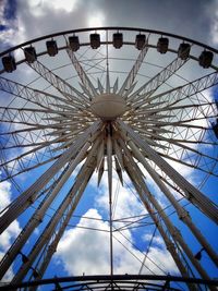 Low angle view of ferris wheel against sky