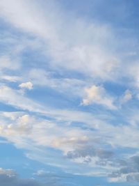 Low angle view of clouds in sky