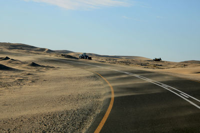 Road passing through a desert