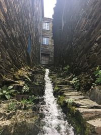 Scenic view of waterfall