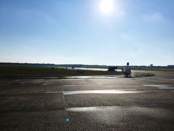 View of airport runway against sky