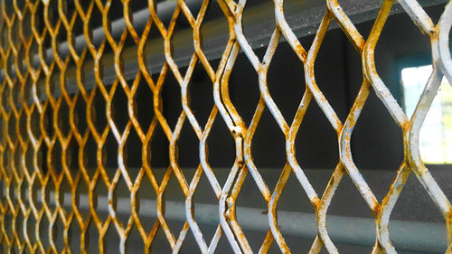 Full frame shot of rusty chainlink fence