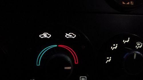 Close-up of motorcycle