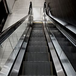 Escalator in subway station