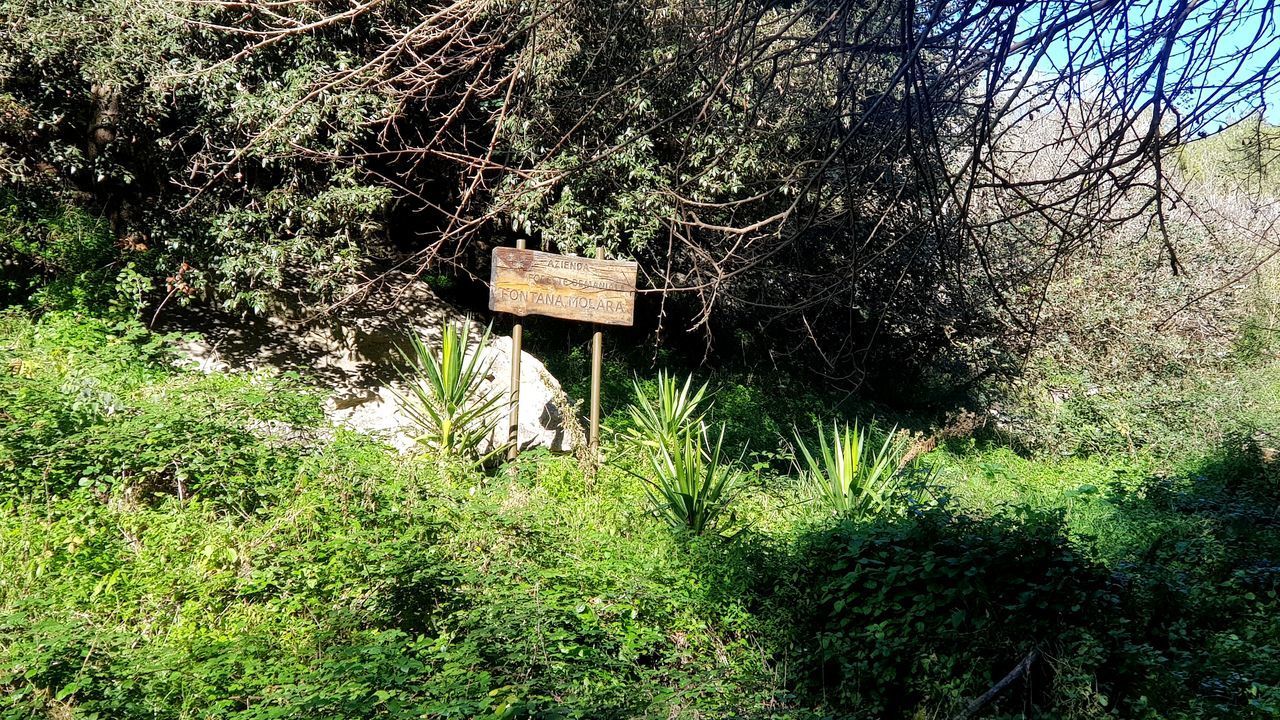 INFORMATION SIGN ON FIELD