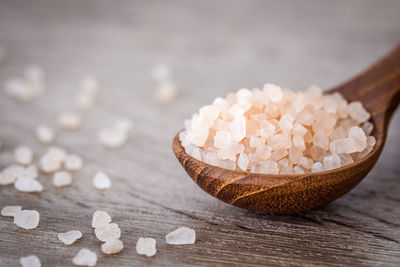Close-up of food on table