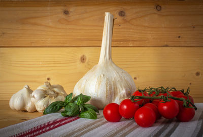 Close-up of tomatoes on table