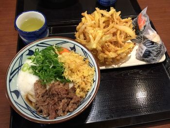 Close-up of food served in plate