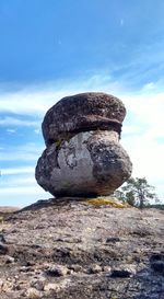 Rock formation against sky