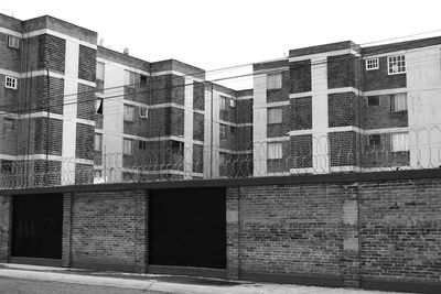 View of buildings against clear sky