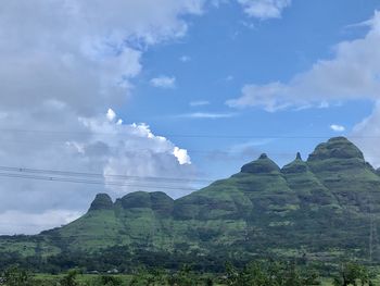 Low angle view of mountain against sky