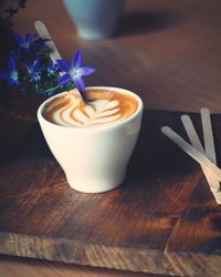 Close-up of coffee on table