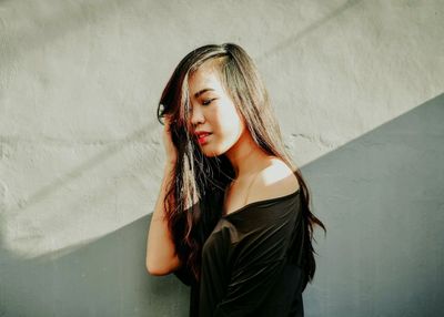 Portrait of young woman