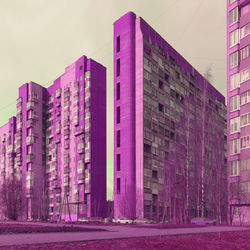 Low angle view of buildings against sky