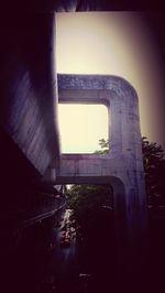 View of road along buildings