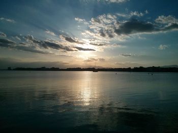 View of sea at sunset