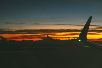 View of landscape against sky during sunset