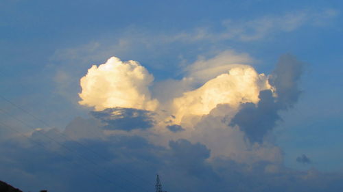 Low angle view of cloudy sky