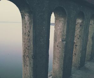 Close-up of sea seen through window