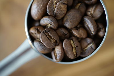 Close-up of coffee beans in bowl