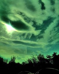 Scenic view of landscape against sky at sunset