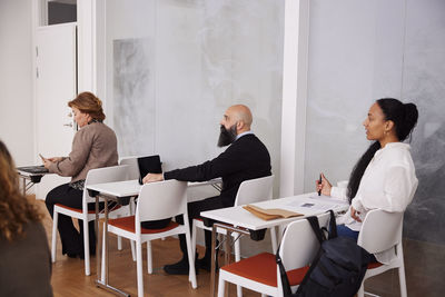 People sitting at seminar