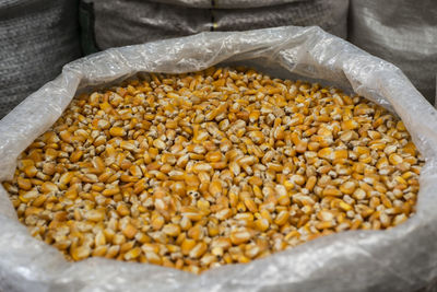 Corn grains for sale at the famous and grandiose são joaquim fair in salvador, bahia, brazil.