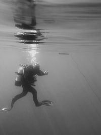 Man swimming in sea