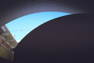 Low angle view of building against clear sky