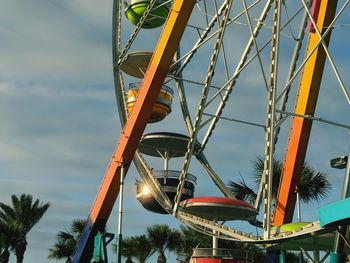 Low angle view of ferris wheel against sky