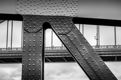 Low angle view of bridge against sky