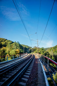 Railroad tracks against sky