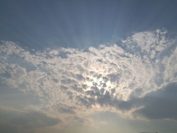 Low angle view of clouds in sky