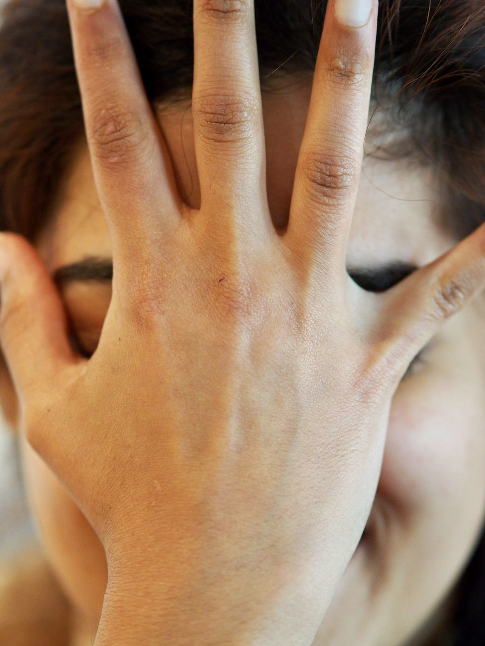 hand, one person, adult, finger, close-up, women, arm, nail, human face, human leg, portrait, indoors, young adult, human head, skin, female, limb, manicure