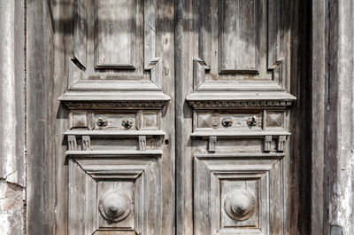 Close-up of closed door