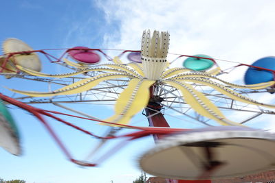 Low angle view of ferris wheel against sky