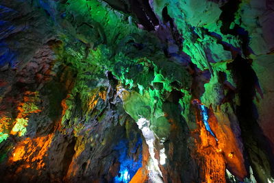 Low angle view of rock formation