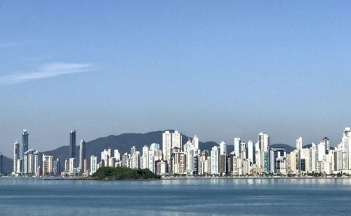 Panoramic view of buildings against sky