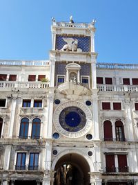 Low angle view of historical building against sky in venice 