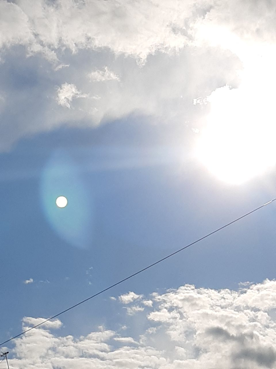 LOW ANGLE VIEW OF CABLES AGAINST SKY