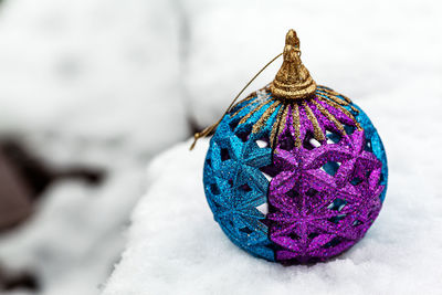 Close-up of multi colored umbrella