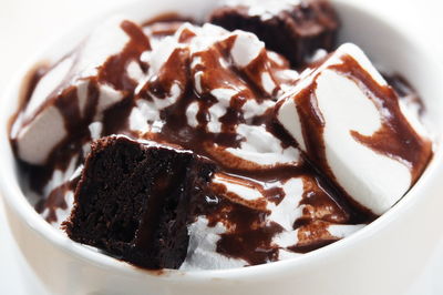 Close-up of ice cream in bowl