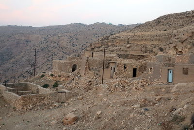 Panoramic view of old building against sky