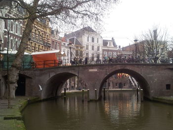 View of canal along buildings