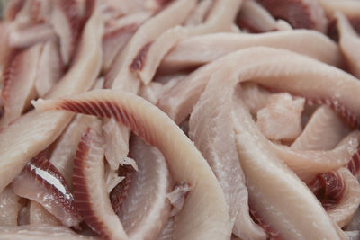 Full frame shot of fish for sale in market