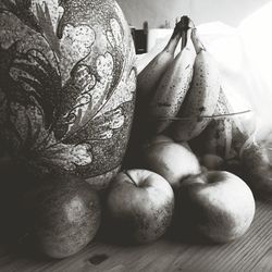 Close-up of food on table