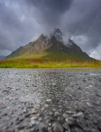 Scenic view of mountain against sky