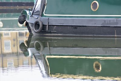 Reflection of car in lake